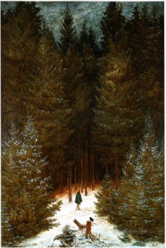 風景 Painting - 森の中の運転手 ロマンチックな風景 カスパール・ダーヴィッド・フリードリヒ